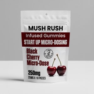 Mush Rush Black Cherry Microdose Gummies 250mg Psilocybin Extract