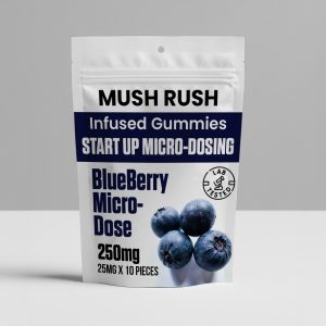 Mush Rush Blueberry Microdose Gummies 250mg Psilocybin Extract
