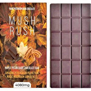 Mush Rush Maple Sugar & Toasted Pecans Dark Chocolate Bar – 4080mg Psilocybin
