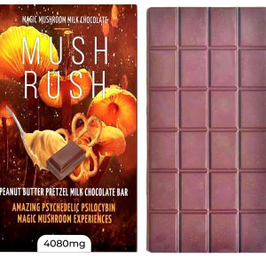 Peanut Butter & Pretzel Crunch Psilocybin Chocolate Bar – 4080mg Mush Rush