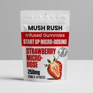 Strawberry microdose gummies – 250mg psilocybin extract